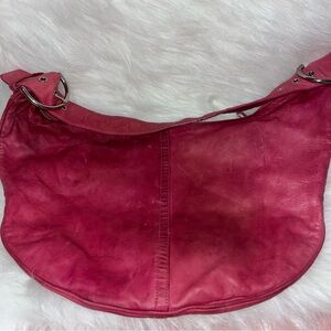 Coach Pink Leather Hobo Bag